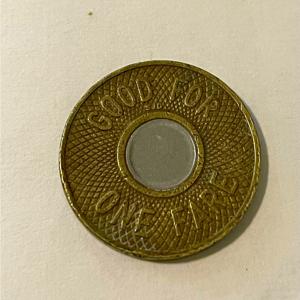 NYC Bullseye Subway Token by SJD - ONE Token - New York City Transit Authority